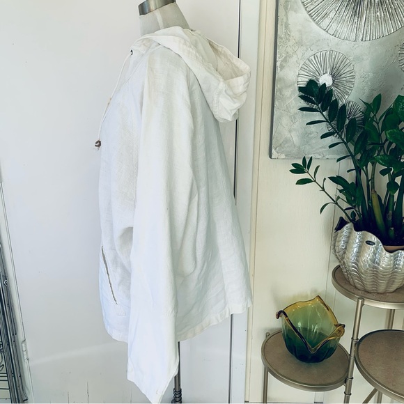 Natural Threads white 100% cotton oversized sport jacket size XL - Picture 5 of 12